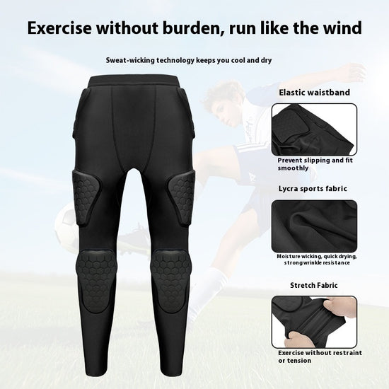 Knee Anti-collision Compression Pants Tight Sports Protective Gear Training Pant